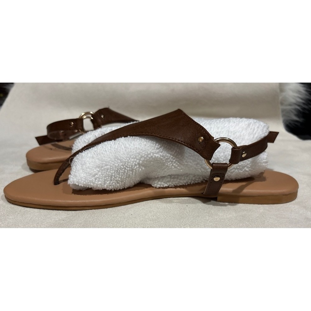 Women's Torrid Brown Flat Thong Sandals Size 9.5